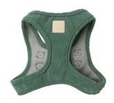 FuzzYard Life Corduroy Step-In Dog Harness In Myrtle Green